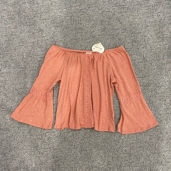 Tops - Off the Shoulder Embroidered Top